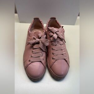 NWT AGL Leather Platform Sneakers in dusty rose– Made in Italy